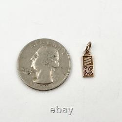 14k Yellow Gold Vintage GE General Electric Logo Bar Charm (LO1005140)