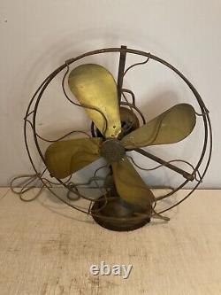 16 Antique Fan Ge Brass Blades General Electric Oscillating Cast Iron