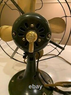 1920 GE WHIZ General Electric Whiz 9 Fan GE Vintage Antique Brass Blade