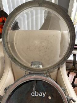 1930's ANTIQUE GE NOVALUX PROJECTOR COPPER BRASS SEARCHLIGHT FLOOD NAUTICAL
