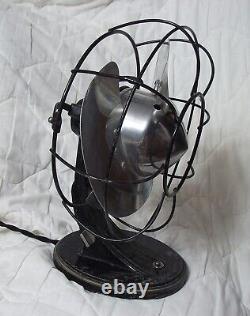 1930's GE General Electric 55X164 Art Deco Bullet Fan runs with new cord
