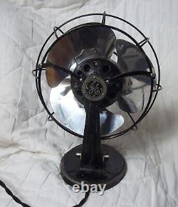 1930's GE General Electric 55X164 Art Deco Bullet Fan runs with new cord