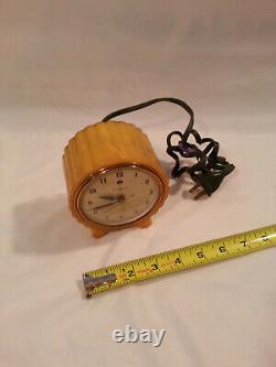 1930s General Electric Butterscotch Catalin Alarm Clock Nice Swirls