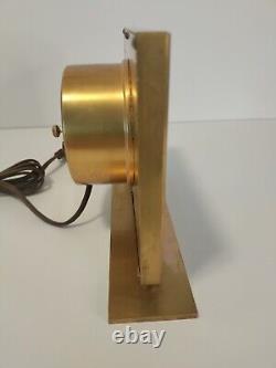 1930s General Electric VTG Art Deco electric table, desk clock Solid Brass Heavy