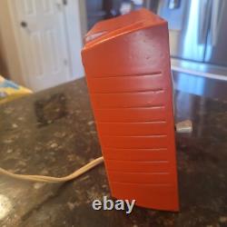 1946-1948 Vintage ORANGE General Electric Chef Clock with Timer Model 2H18 Tested