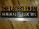 1950's Vintage The Latest From General Electric Ge Board Sign 7 7/8 X 23 7/8