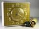 1950s Mcm General Electric Yellow Plaid Electric Clock Tested Works Vtg Original