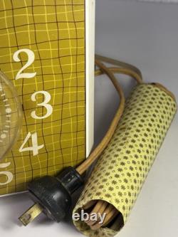 1950s MCM General Electric Yellow Plaid Electric Clock Tested Works VTG Original