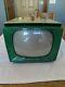 1957 General Electric Television Rare Vintage 9t002 Green