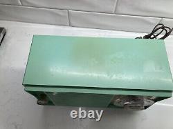 1958 General Electric Teal Turquoise Vintage Am Radio Rare 15r22
