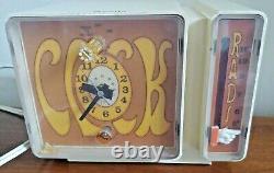 1969 Pyschedelic Clock Radio General Electric. Hip Retro Iconic RARE