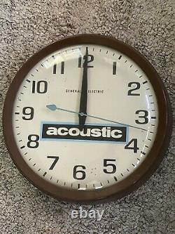 1970s Acoustic Amplifiers Dealer Clock General Electric