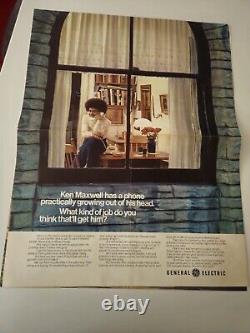 1970s General Electric Vintage Print Ad/Poster Art LOT of SEVEN POSTERS 17X22