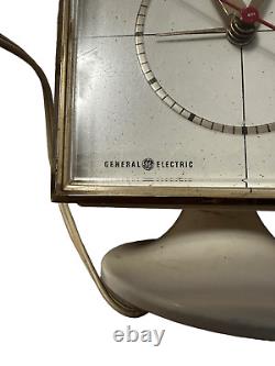1970s Retro Vintage General Electric Alarm Clock, Model 7343. Made in U. S. A