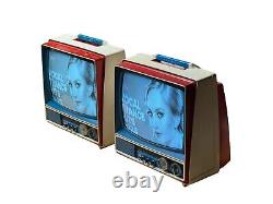 1970s Vintage General Electric 12 Tube TVs, price for 1 TV, restored, incl bonus