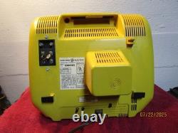 1980 Vintage GENERAL ELECTRIC Performance GE TV Yellow + Black Television Works
