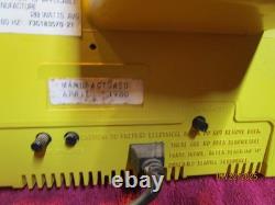 1980 Vintage GENERAL ELECTRIC Performance GE TV Yellow + Black Television Works