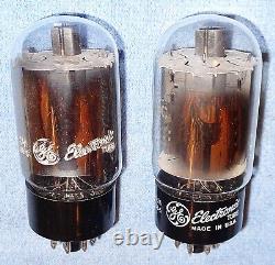 2 NOS General Electric 6L6GC Vacuum Tubes Vintage Audio Pentodes