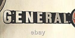 24 GE General Electric Cast Aluminum Metal Advertising Sign Emblem Vintage
