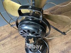 4 Brass Blade & Cage Sprague 16 Electric Fan Oscillating General Electric