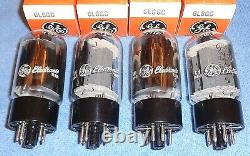 4 NOS General Electric 6L6GC Vacuum Tubes 1970's Vintage Matched Quad Audio