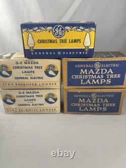 (41) Vintage General Electric Mazda Christmas Tree Lamp Bulb Multi Year Untested