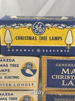 (41) Vintage General Electric Mazda Christmas Tree Lamp Bulb Multi Year Untested