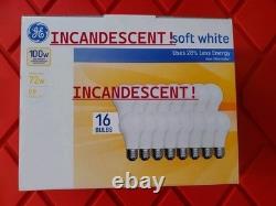 48 NEW GE 100 Watt DIMMABLE Soft White Light Bulbs Old Stock GE A19 Vintage