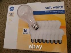 48 NEW GE 100 Watt DIMMABLE Soft White Light Bulbs Old Stock GE A19 Vintage 60