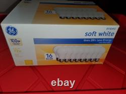 48 NEW GE 100 Watt DIMMABLE Soft White Light Bulbs Old Stock GE A19 Vintage 60