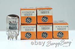 5 Vintage General Electric 16BX11 Twin Triode Pentode Compactron Audio Vacuum T