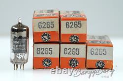 5 Vintage General Electric 6265 Mini 7 pin Sharp-Cutoff RF Pentode Valve Bangy