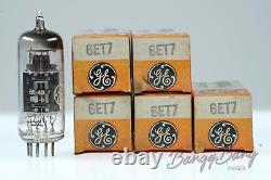 5 Vintage General Electric 6ET7 Miniature Double Diode-Pentode Valve- BangyBang