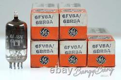 5 Vintage General Electric 6FV8A/6BR8A Noval Miniature Triode-Pentode Audio Vac