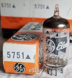 5751 Ge General Electric Nos Nib Vintage Vacuum Tube Sleeve Of 5 12ax7