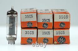 6 Vintage General Electric 35C5 Mini 7 Pin Beam Power Tube Radio Valve BangyBa