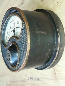 7-1/2 GE antique industrial Volt Meter Steampunk gauge Vtg. General Electric #2
