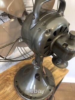 A- Vintage GE General Electric Vortalex 16 3 Speed Oscillating Fan Near Mint