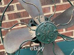 ANTIQUE GE General Electric CAST IRON ELECTRIC FAN 13 Cage PAT DATES 1895 1901