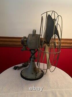 ANTIQUE Mid 1900's GE VORTALEX GENERAL ELECTRIC Oscillating FAN No. 23 WORKS