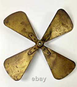 Antique 12 GE Pancake Desk Fan Brass Blade 1905-08 circa General Electric USA