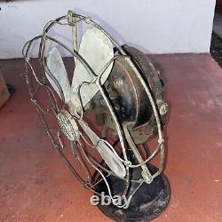 Antique 1900s General Electric Table Fan 12 Brass Blade / Cage / Np. 6252
