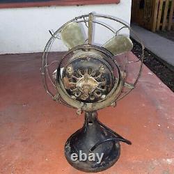 Antique 1900s General Electric Table Fan 12 Brass Blade / Cage / Np. 6252