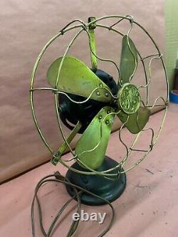 Antique 1901 12 General Electric Brass Cage Fan in nice original condition