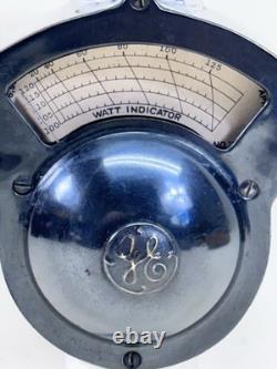 Antique 1901 GE Socket Watt Indicator Type P Serial 177765 Original Leather Case