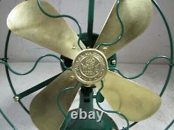 Antique 1919/1920's GE General Electric 9 Brass Blades Whiz Desk Table Fan