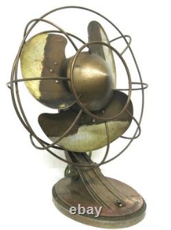 Antique 1933 GE General Electric 10 Art Deco Quiet Fan Modernist Design Runs