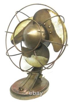 Antique 1933 GE General Electric 10 Art Deco Quiet Fan Modernist Design Runs