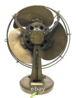 Antique 1933 GE General Electric 10 Art Deco Quiet Fan Modernist Design Runs