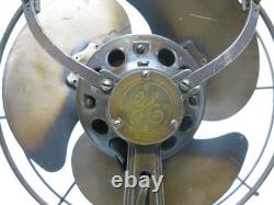 Antique 1933 GE General Electric 10 Art Deco Quiet Fan Modernist Design Runs